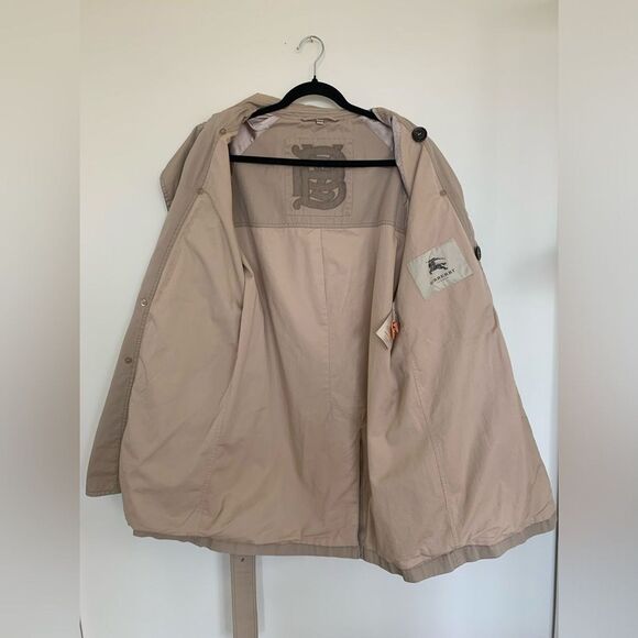 BURBERRY vintage belted khaki brown trench coat size medium - Picture 3 of 10